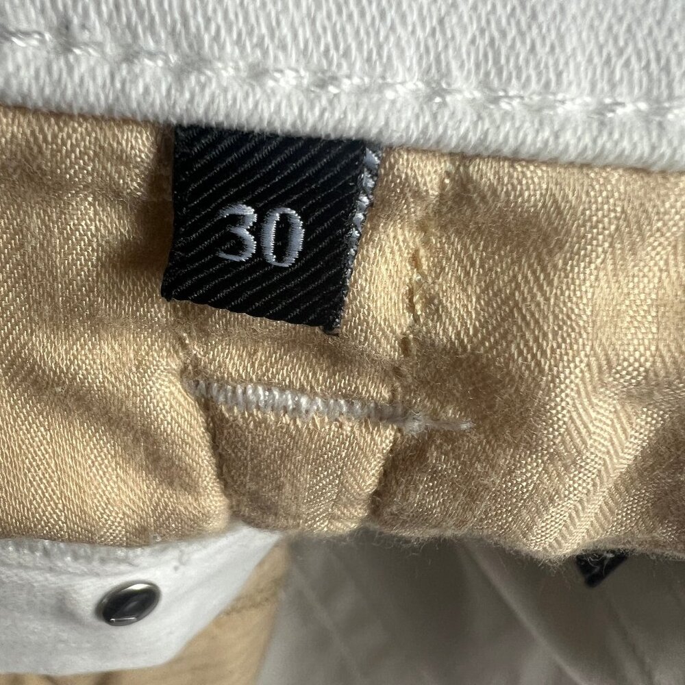 7 For All Mankind Jeans Women 34x28* Josefina Boyfriend Ankle White Denim Tag 30 - Picture 8 of 16